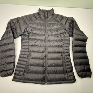 Eddie Bauer Womens Tall Medium Black First Ascent Stormdown 800 Down Puffer Coat
